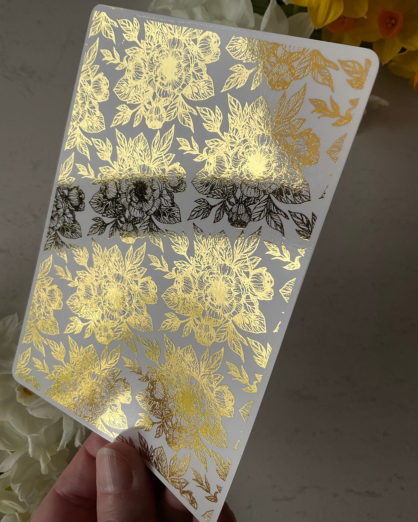 Peony Bouquet Gold Foil 075