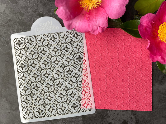 Boho Floral Tiles Stencil ST020