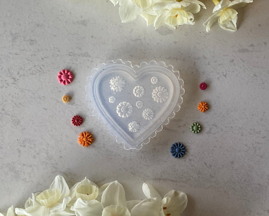 Daisy Field Floral Miniature Silicone Mold 011