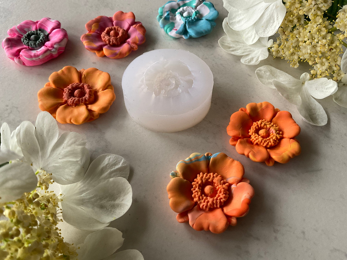 30mm Anemone Flower Silicone Mold