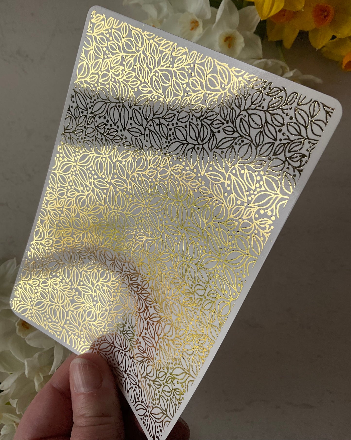 Christmas Vines Gold Foil Water Transfer 081