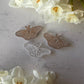 Clear Fritillary Butterfly Acrylic Charm Pair