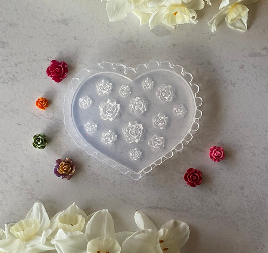 Roses Floral Miniature Silicone Mold 013