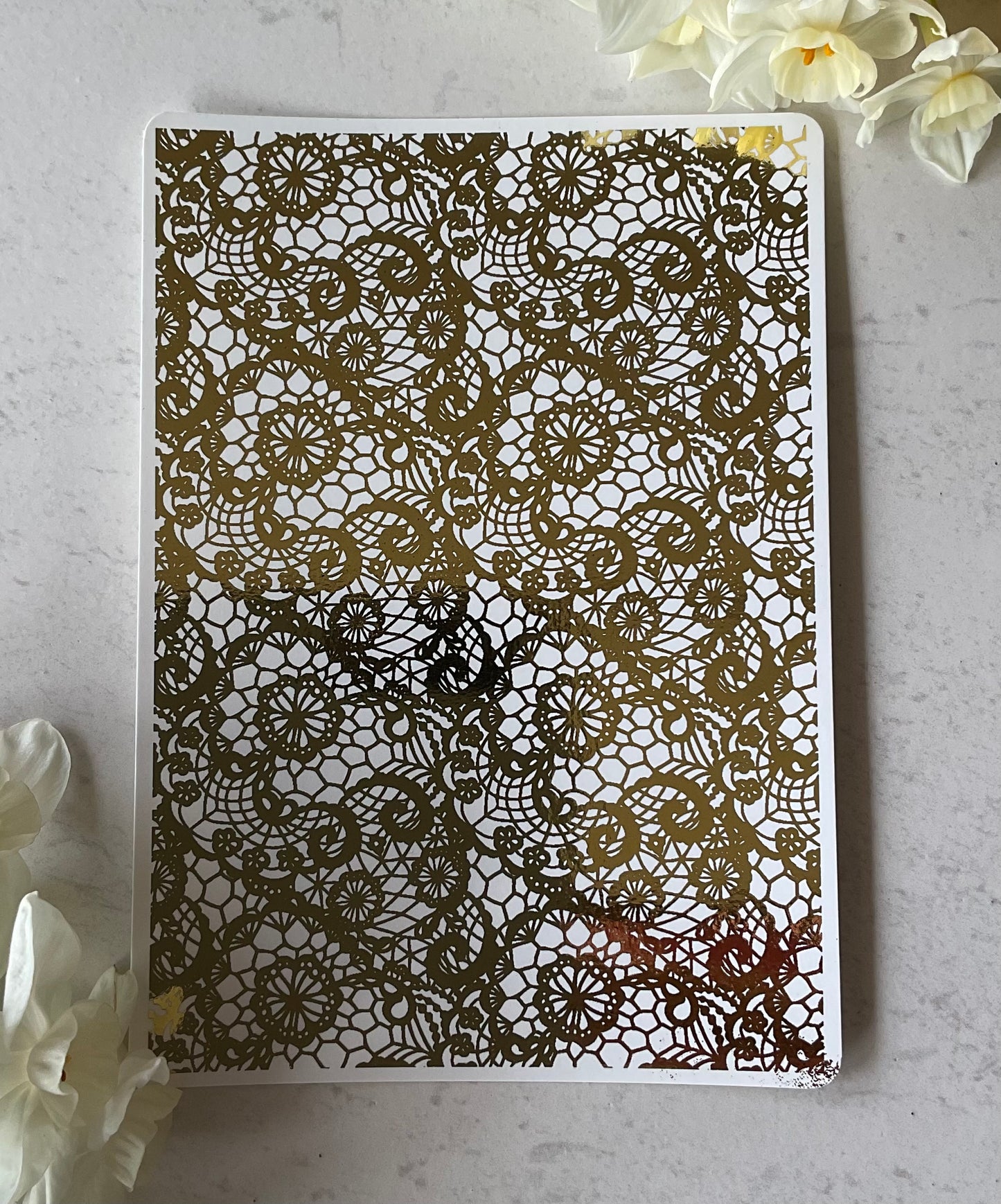 Ornate Lace Gold Foil Water Transfer 079