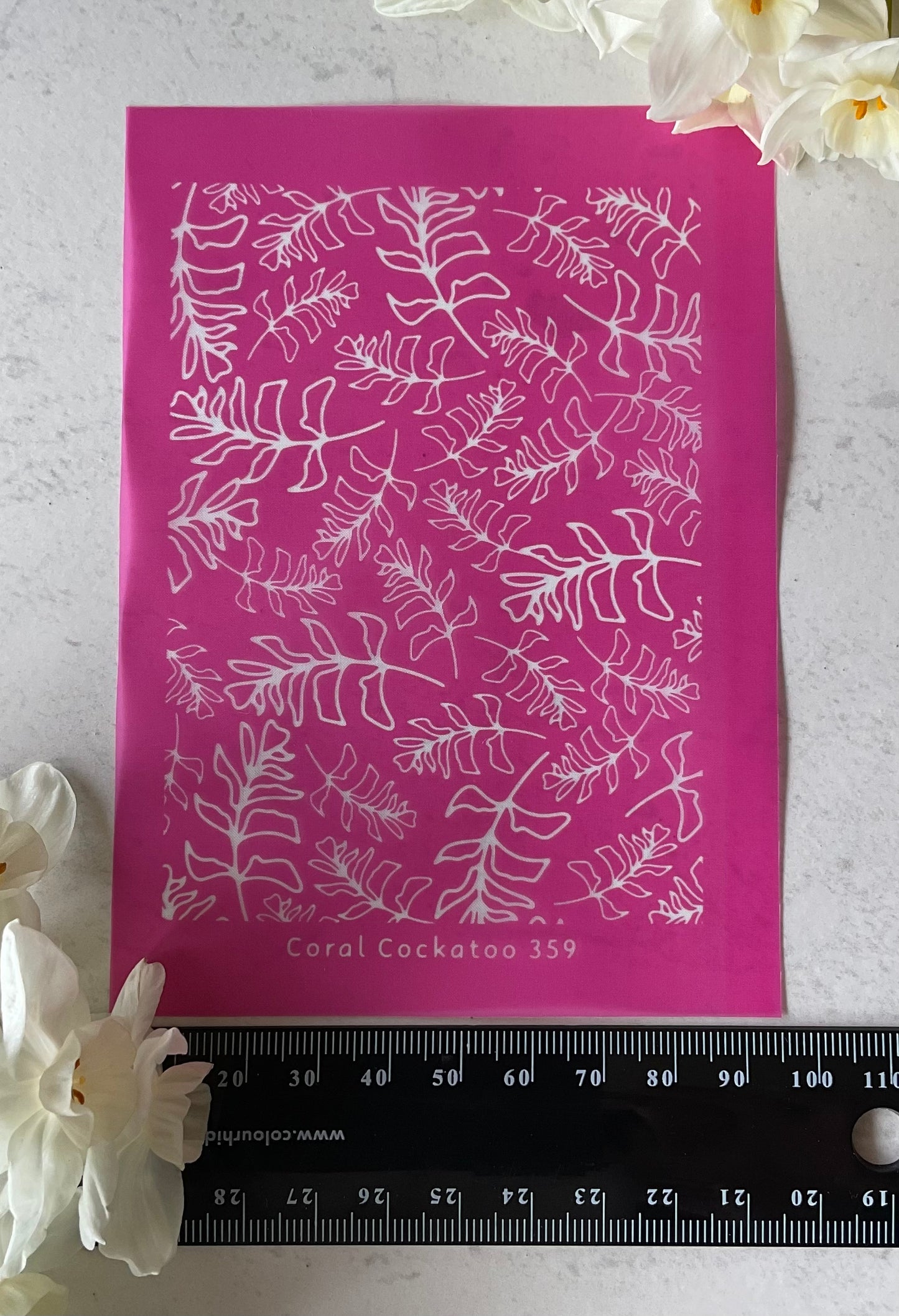 Ditsy Monoline Ferns Silkscreen 359