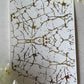 Intricate Marble Crackles Gold Foil Water Transfer 088