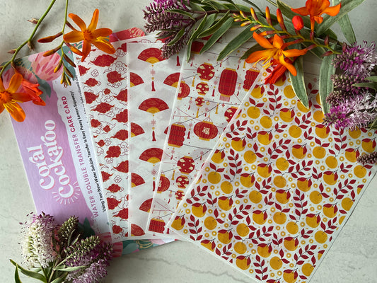 Lunar New Year Patterns Colour Water Soluble Transfer 017