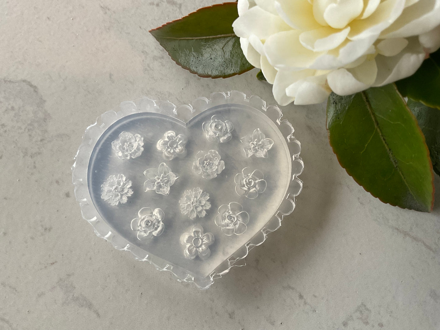 Rose Garden Floral Miniature Silicone Mold 004