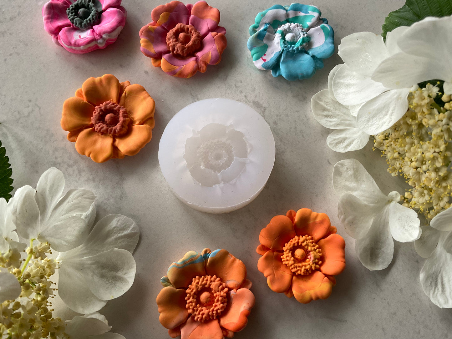 30mm Anemone Flower Silicone Mold