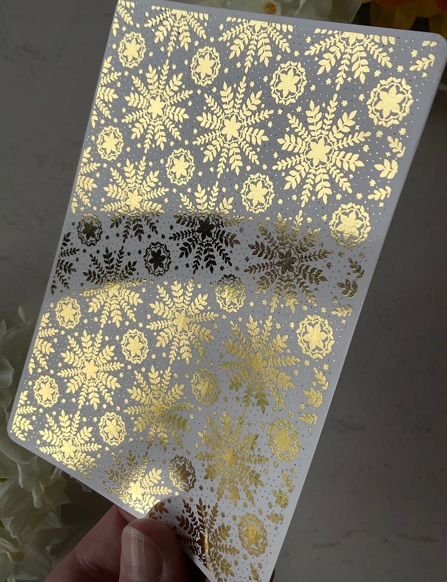 Floral Snowflakes Gold Foil 066