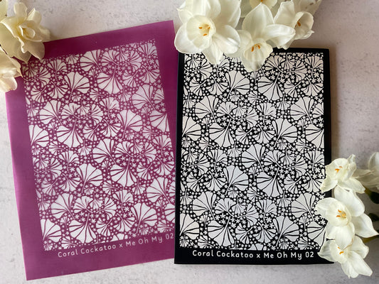 Ditsy Celestial Gingko Leaves Collab Silkscreen - Me Oh My Graphics x Coral Cockatoo 02