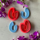 Horse Shoe Hoops Mirrored Pair Polymer Clay Cutters