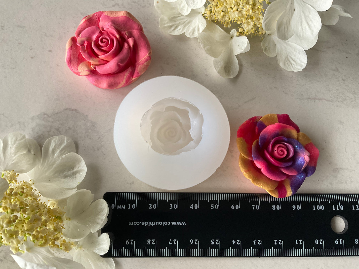 Large Garden Rose Flower Silicone Mold