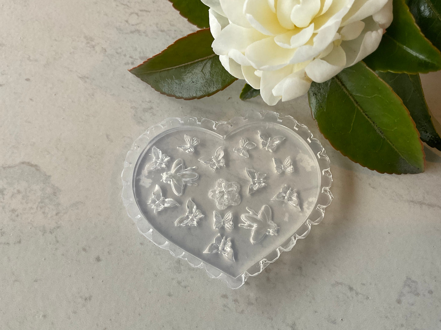 Bees and Butterflies Floral Miniature Silicone Mold 005