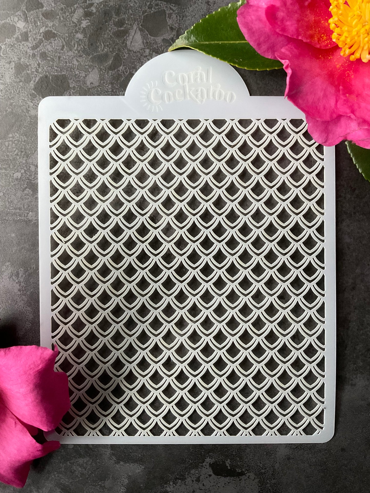 Dragon Scales Knit Weave Stencil ST037