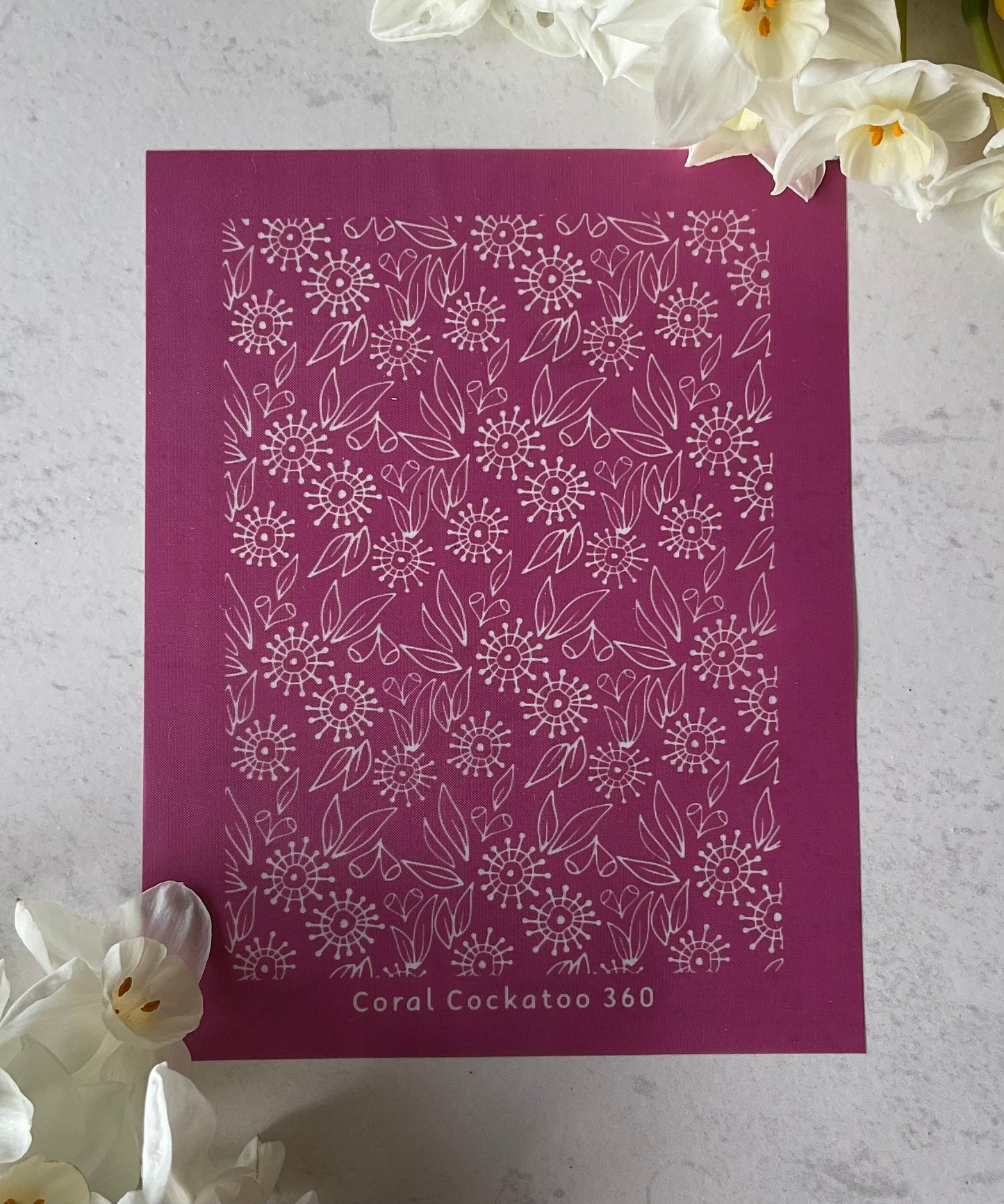 Fiona's Blooming Eucalyptus Blossoms Silkscreen 360