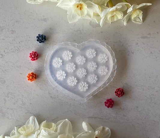 Chrysanthemums Floral Miniature Silicone Mold 008