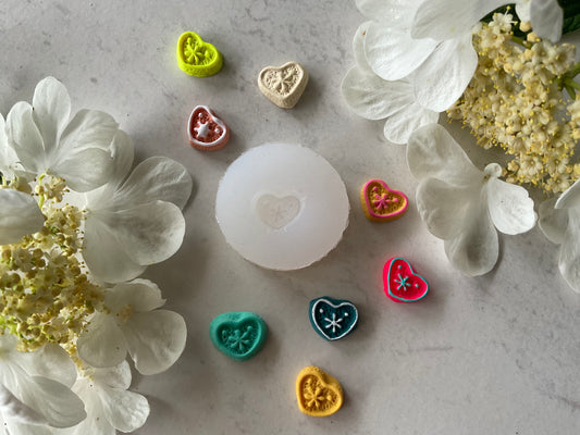 Tiny Christmas Heart Cookie Silicone Mold