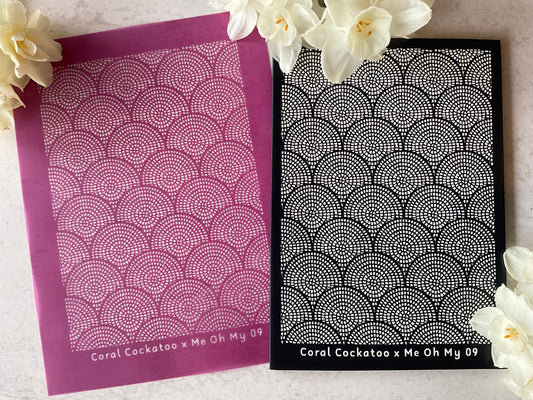 Mosaic Scallops Collab Silkscreen - Me Oh My Graphics x Coral Cockatoo 09