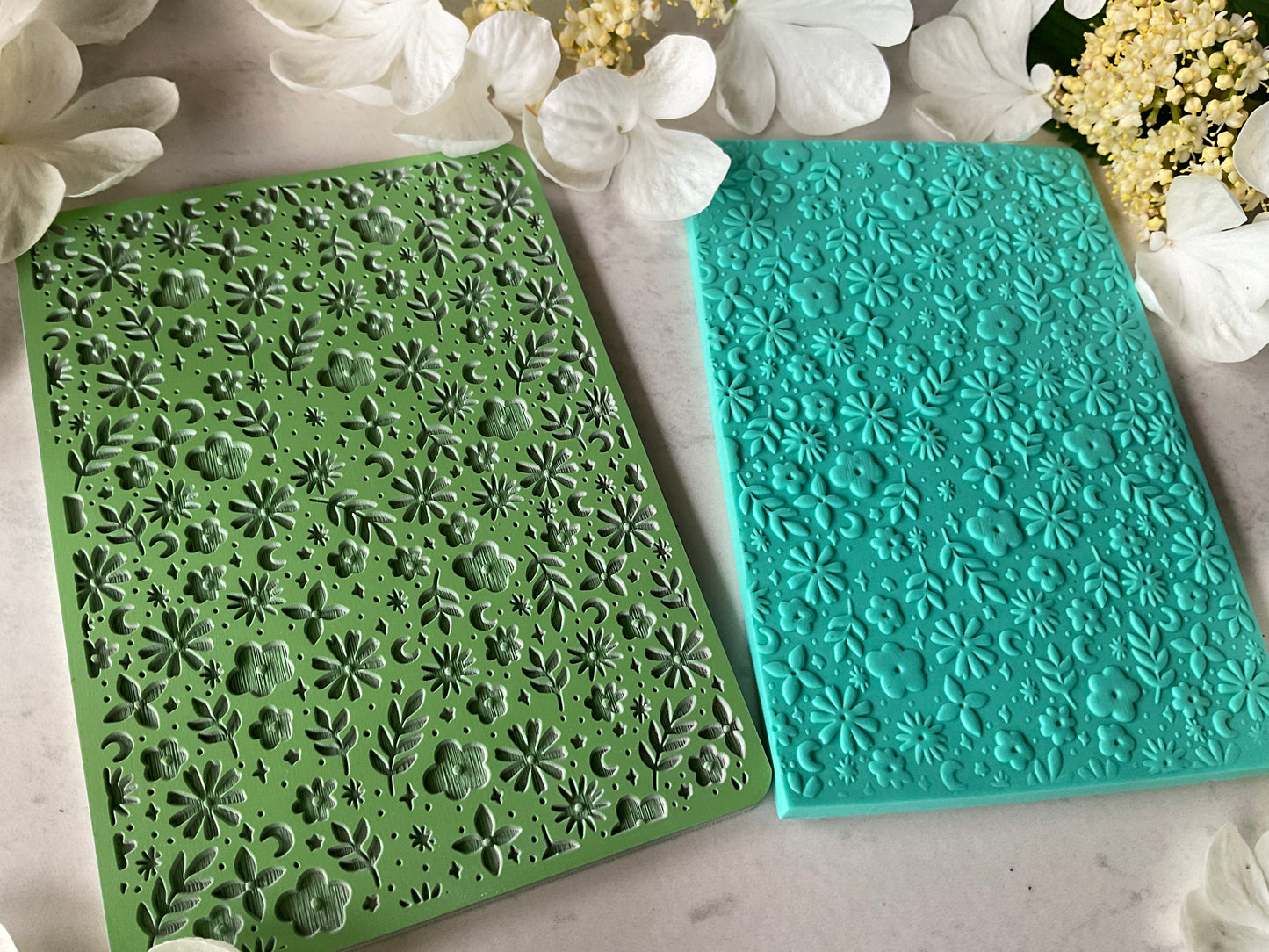 Celestial Floral Blooms Texture Mat