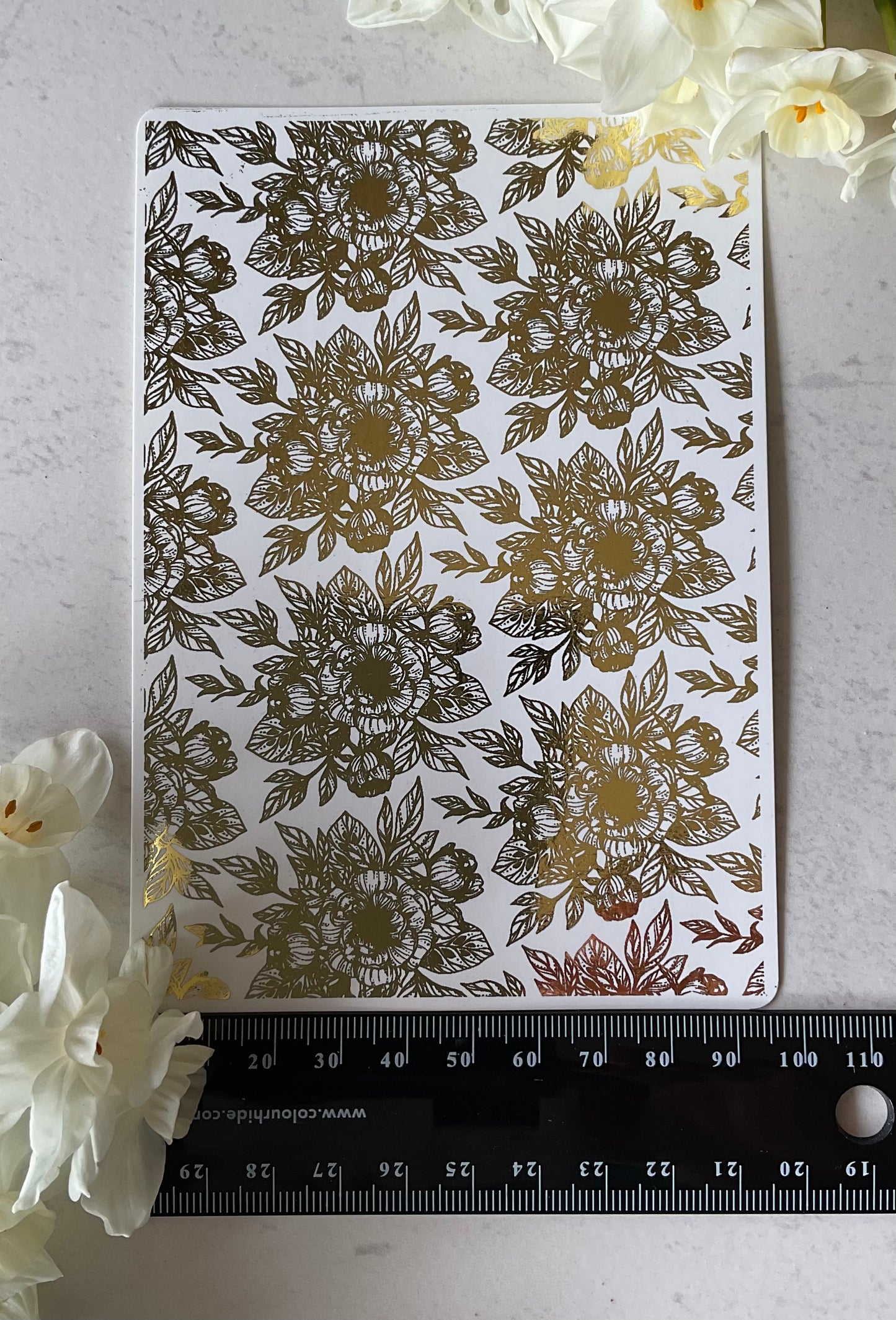 Peony Bouquet Gold Foil 075