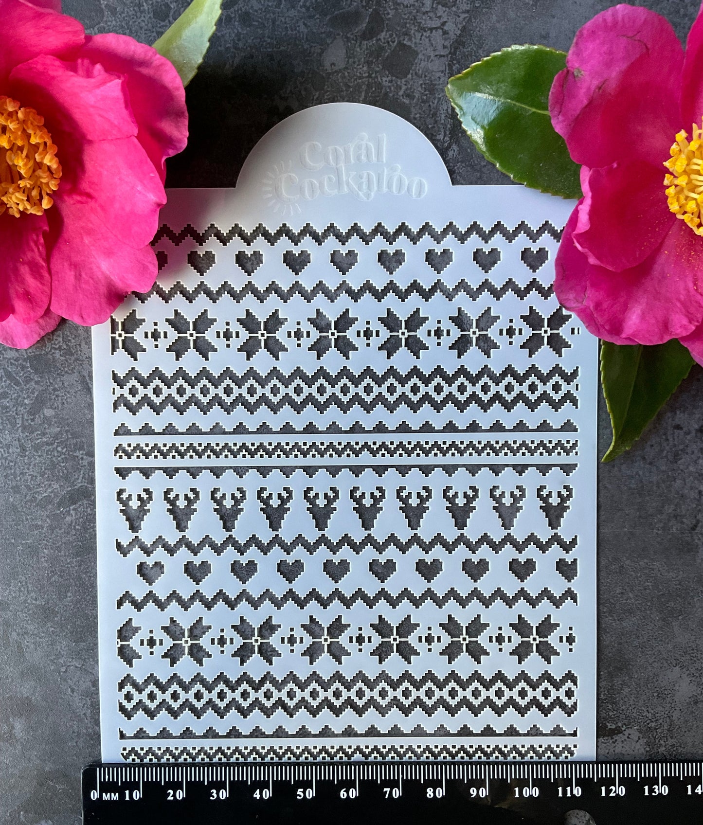 Micro Christmas Sweater Knit Stencil ST045