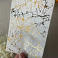 Intricate Marble Crackles Gold Foil Water Transfer 088