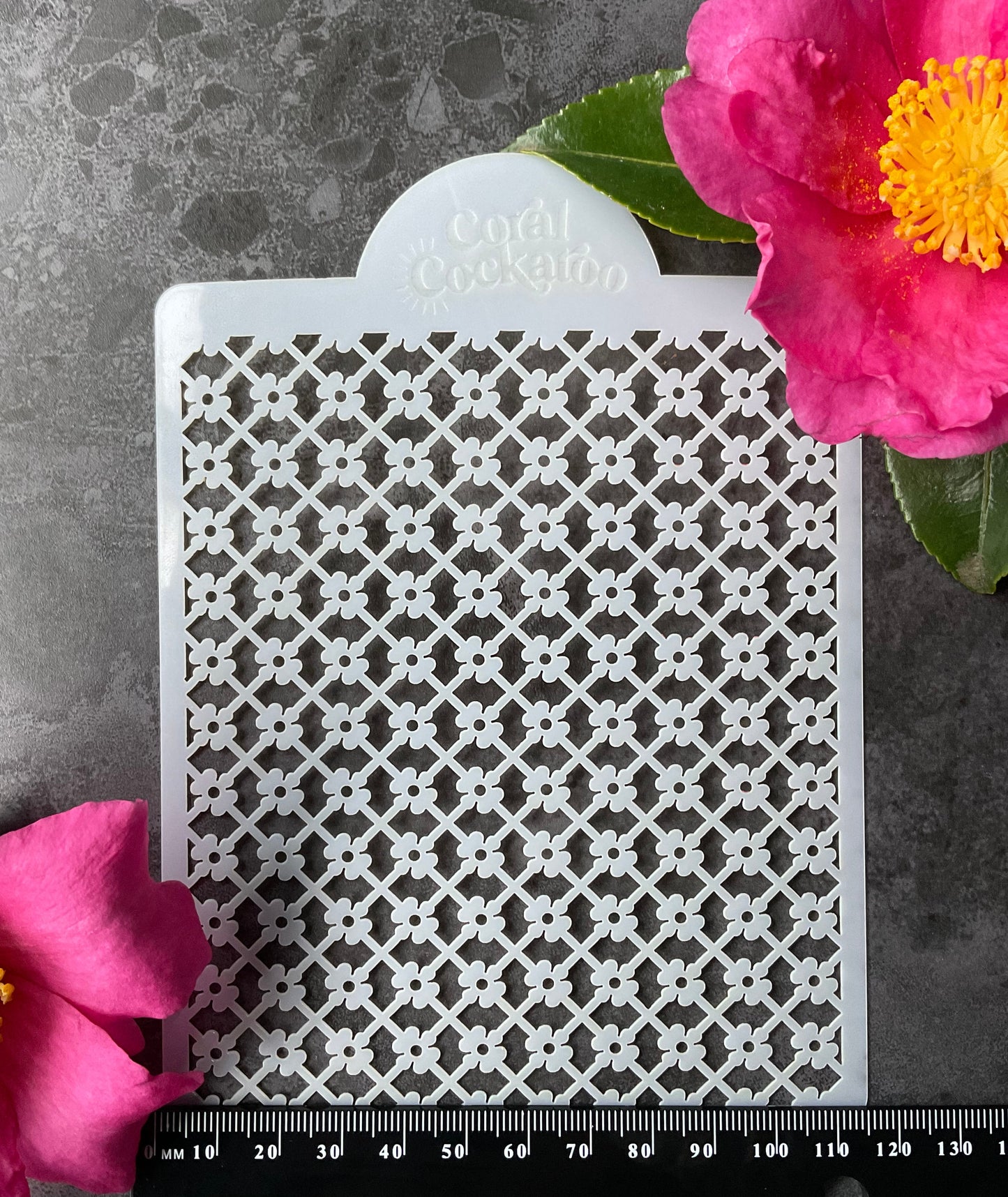 Spring Daisy Flower Lattice Stencil ST029