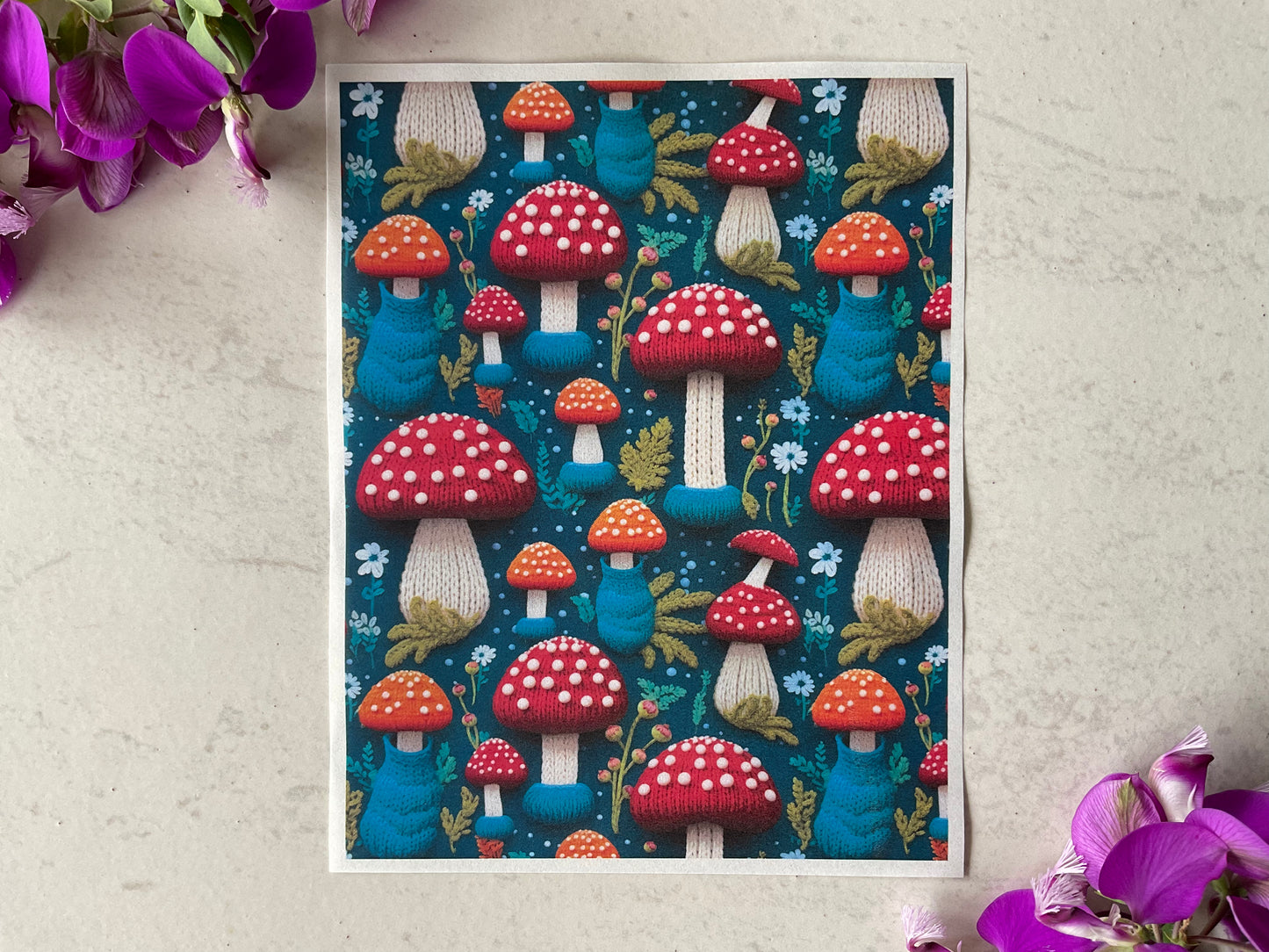 Crotched Mushrooms Colour Water Soluble Transfer 013