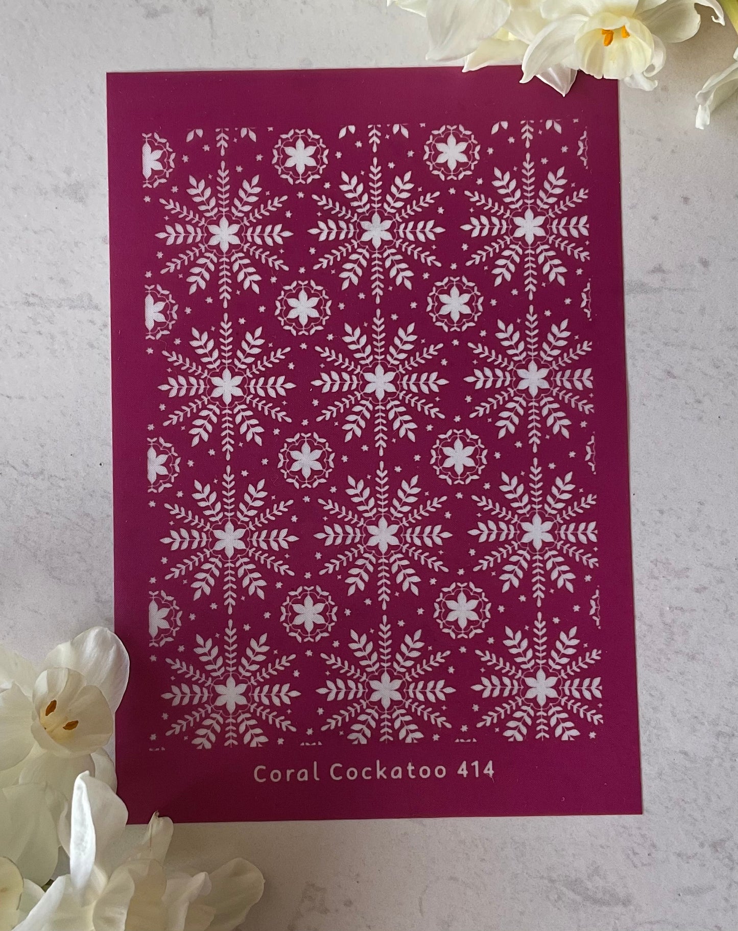 Floral Snowflakes Silkscreen 414