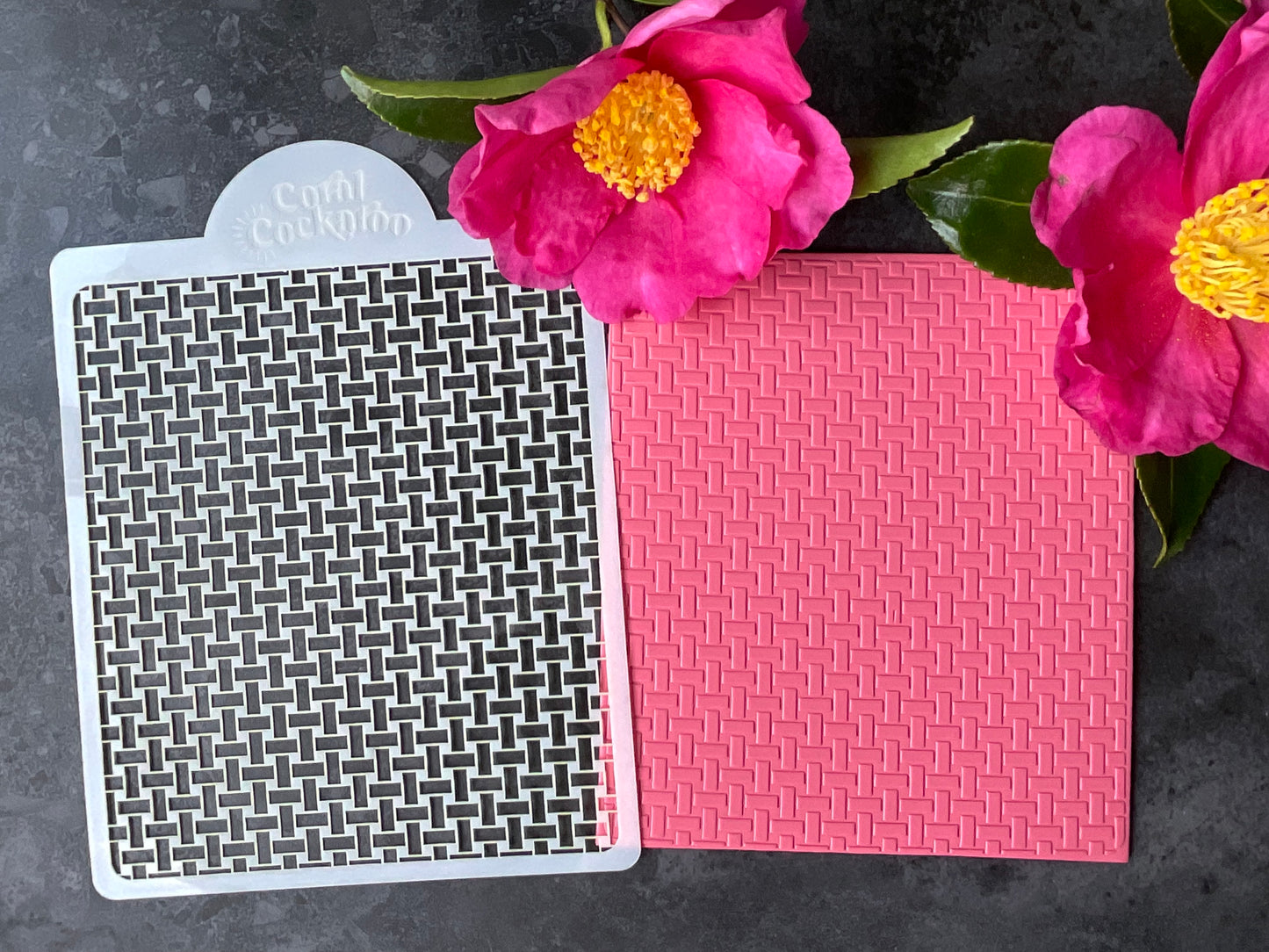 Basket Weave Stencil ST004