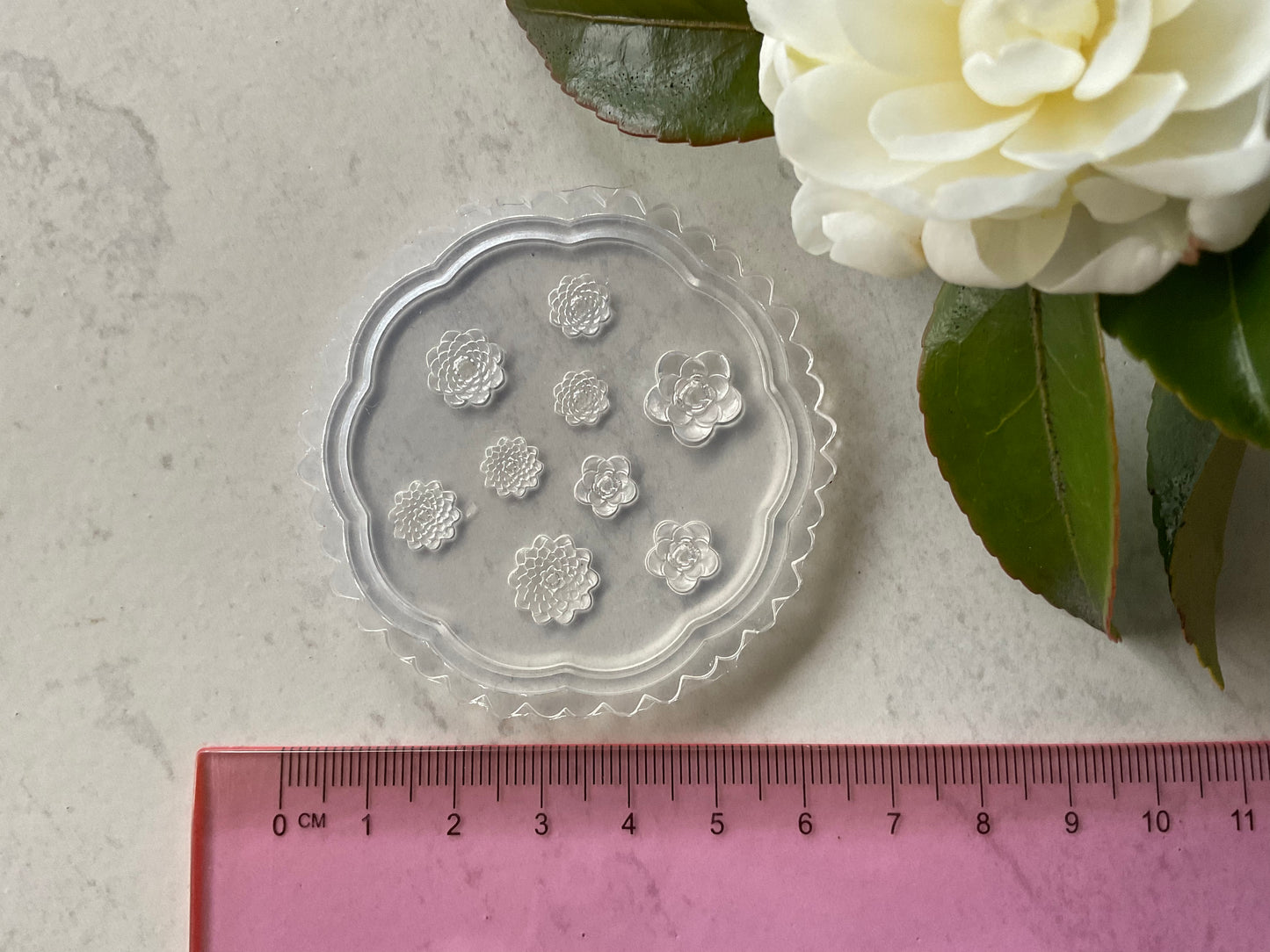 Chrysanthemum Mandala Floral Miniature Silicone Mold 009