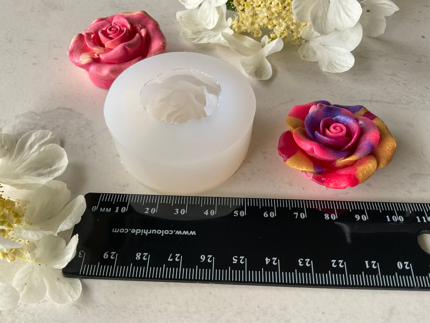 Large Garden Rose Flower Silicone Mold