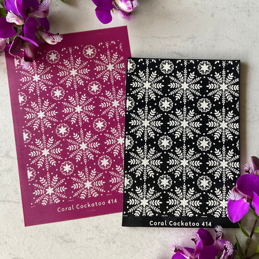 Floral Snowflakes Silkscreen 414