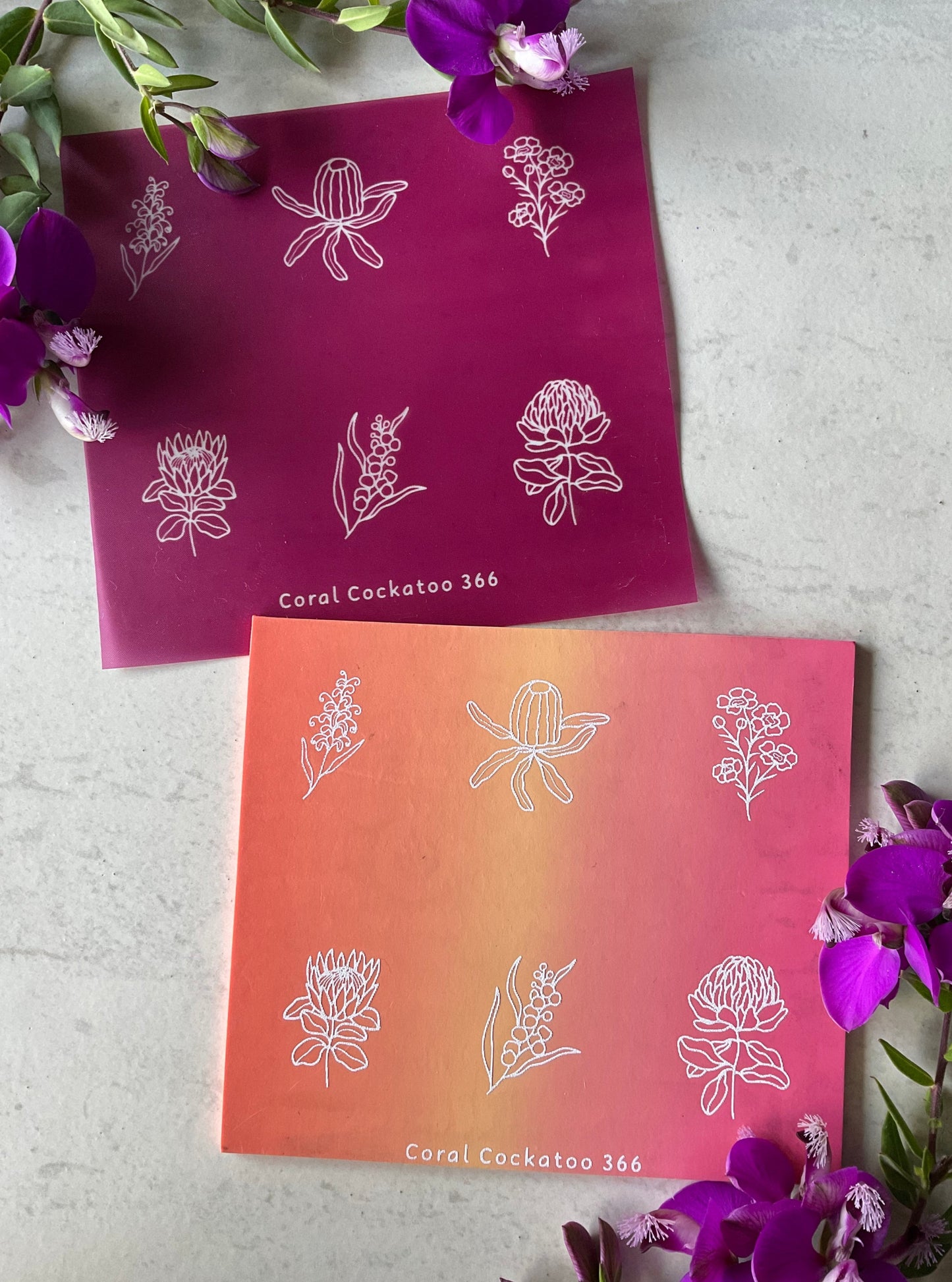 Australian Birth Flowers July - December  Silkscreen 366