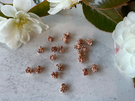 Rose Gold Plated 6.8mm Flower Centre Stamens 20 Pieces