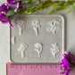 Traditional Birth Flowers Acrylic Texture Stamp July - December