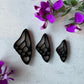 Black Aphrodite Love Heart Butterfly Wing Pair Charm Acrylic