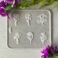 Traditional Birth Flowers Acrylic Texture Stamp July - December