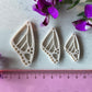 Ivory Monarch Butterfly Single Wing Pair Charm Acrylic