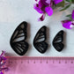 Black Monarch Butterfly Full Wing Pair Charm Acrylic