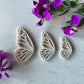 Ivory Monarch Butterfly Full Wing Pair Charm Acrylic