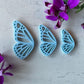 Sky Blue Monarch Butterfly Full Wing Pair Charm Acrylic