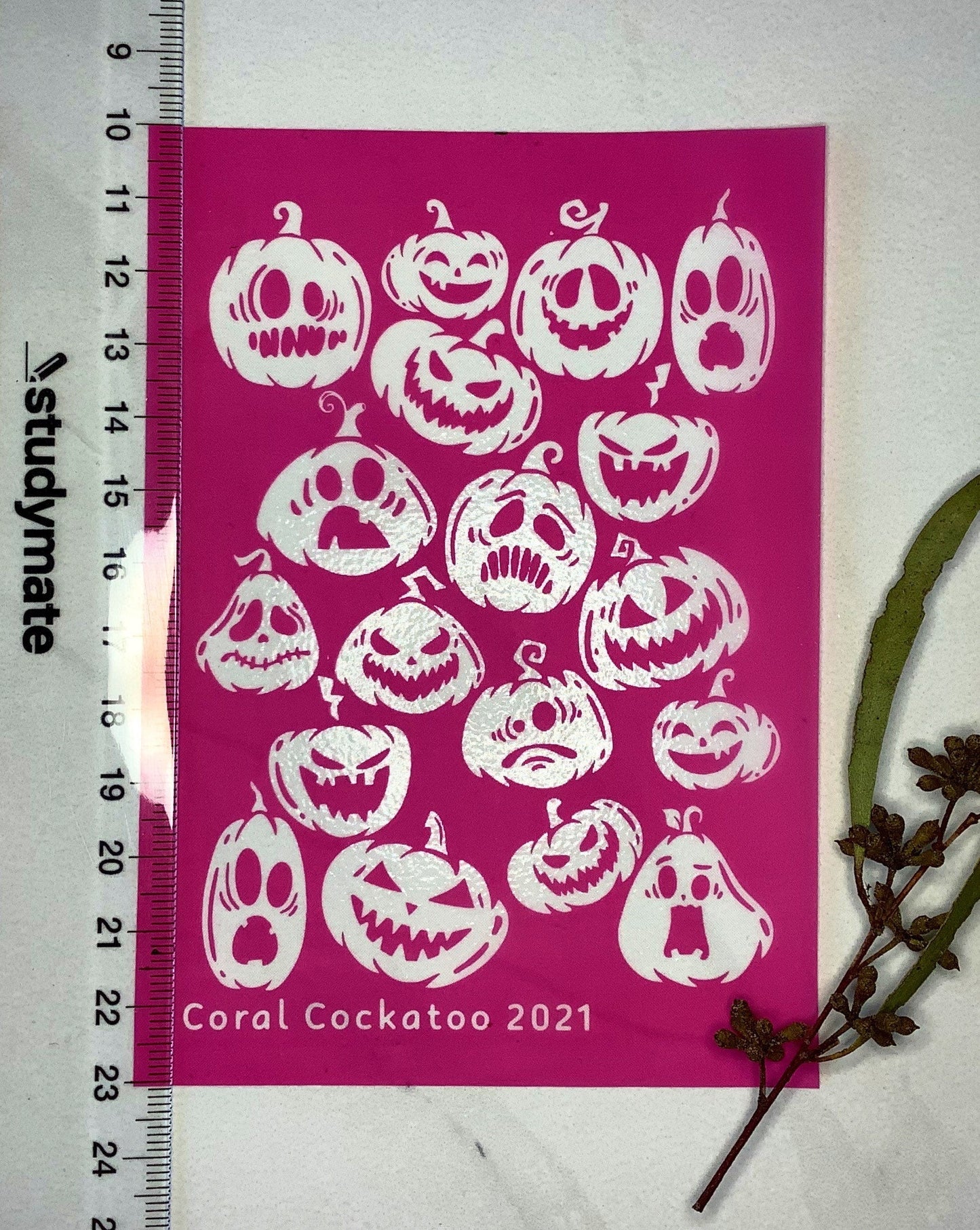 Scary Large Halloween Pumpkins Silkscreen 036