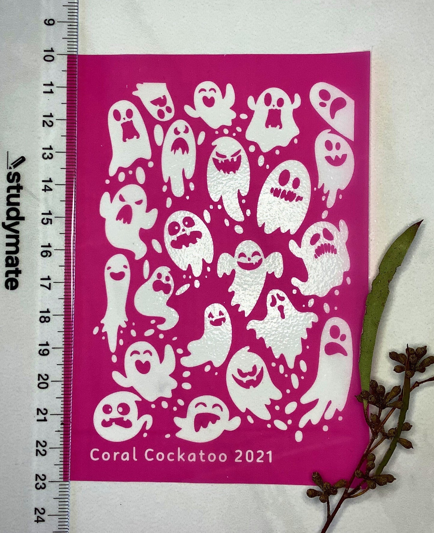 Large Halloween Ghosts Silkscreen 034