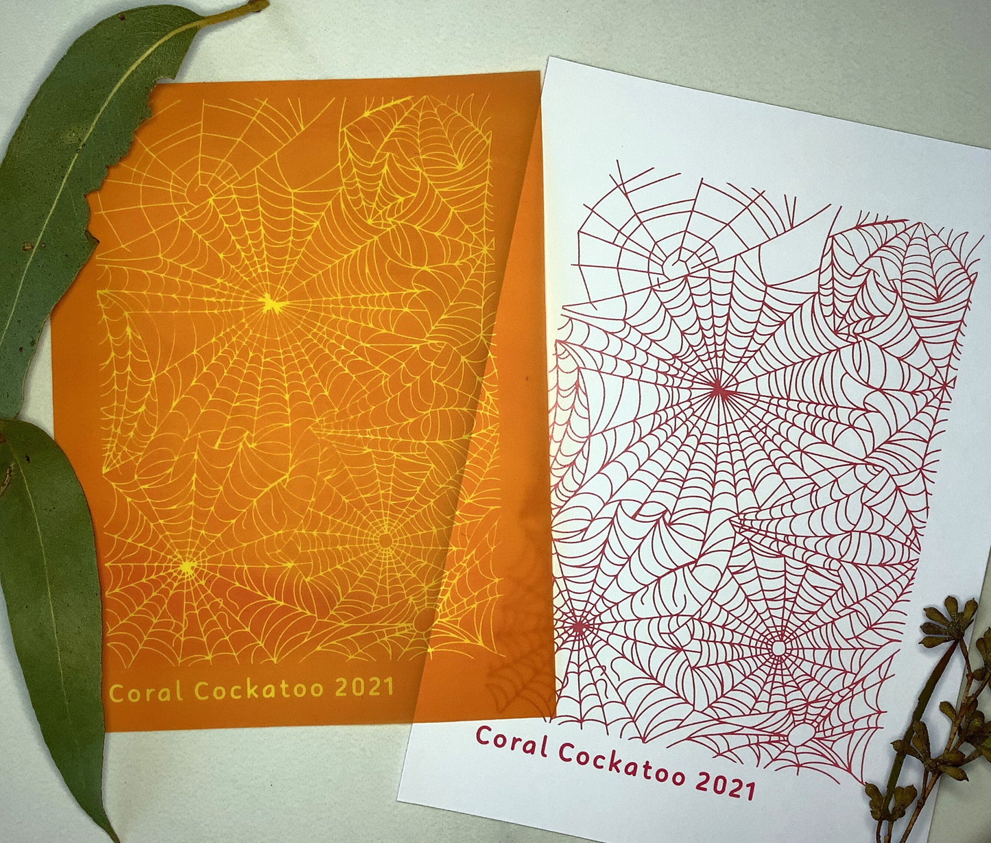 Delicate Spider Webs Pattern Silkscreen 038