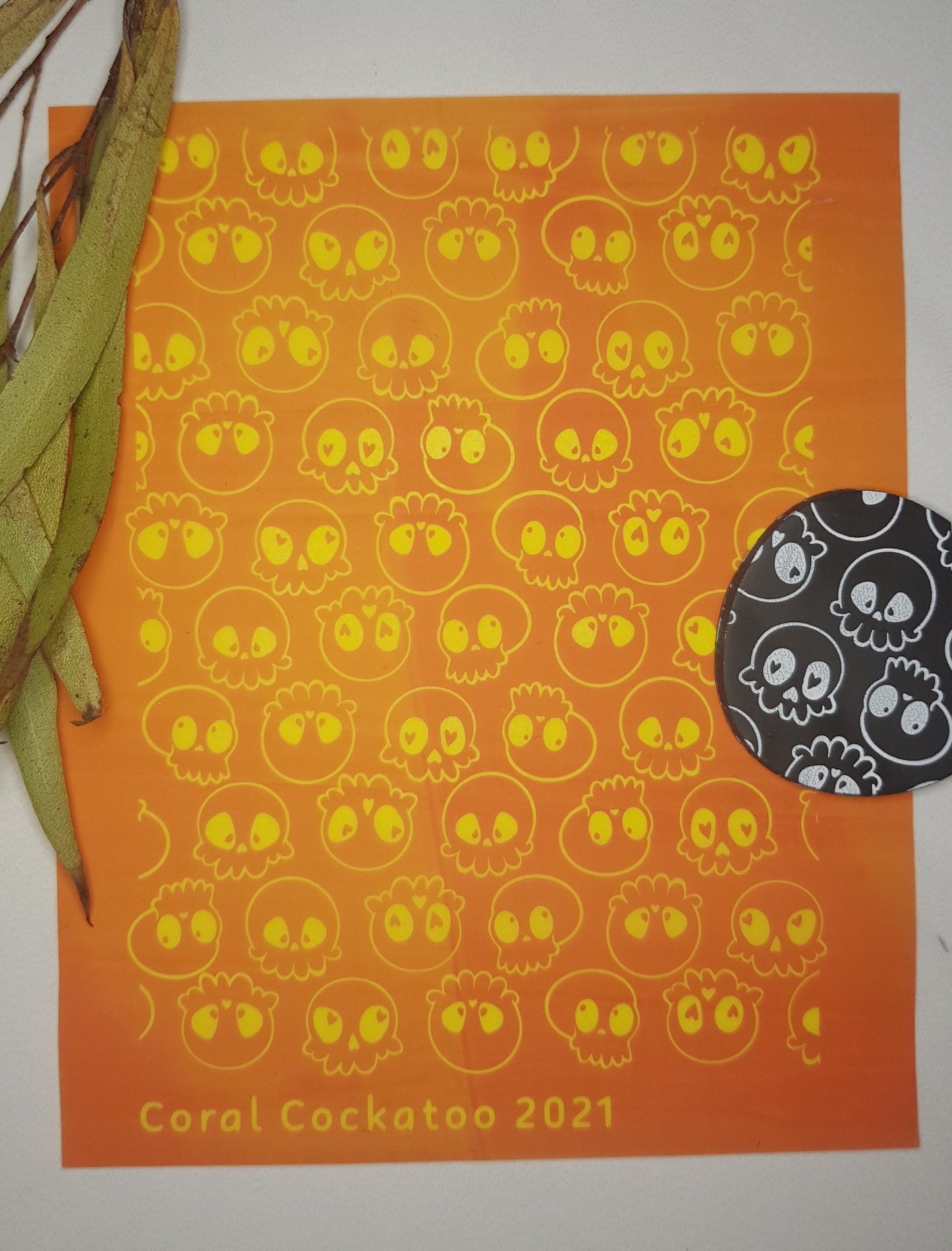 Small Skulls Pattern Silkscreen 042