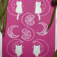 Owl Pussycat and Spiderweb Moons Silkscreen 041