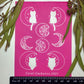 Owl Pussycat and Spiderweb Moons Silkscreen 041