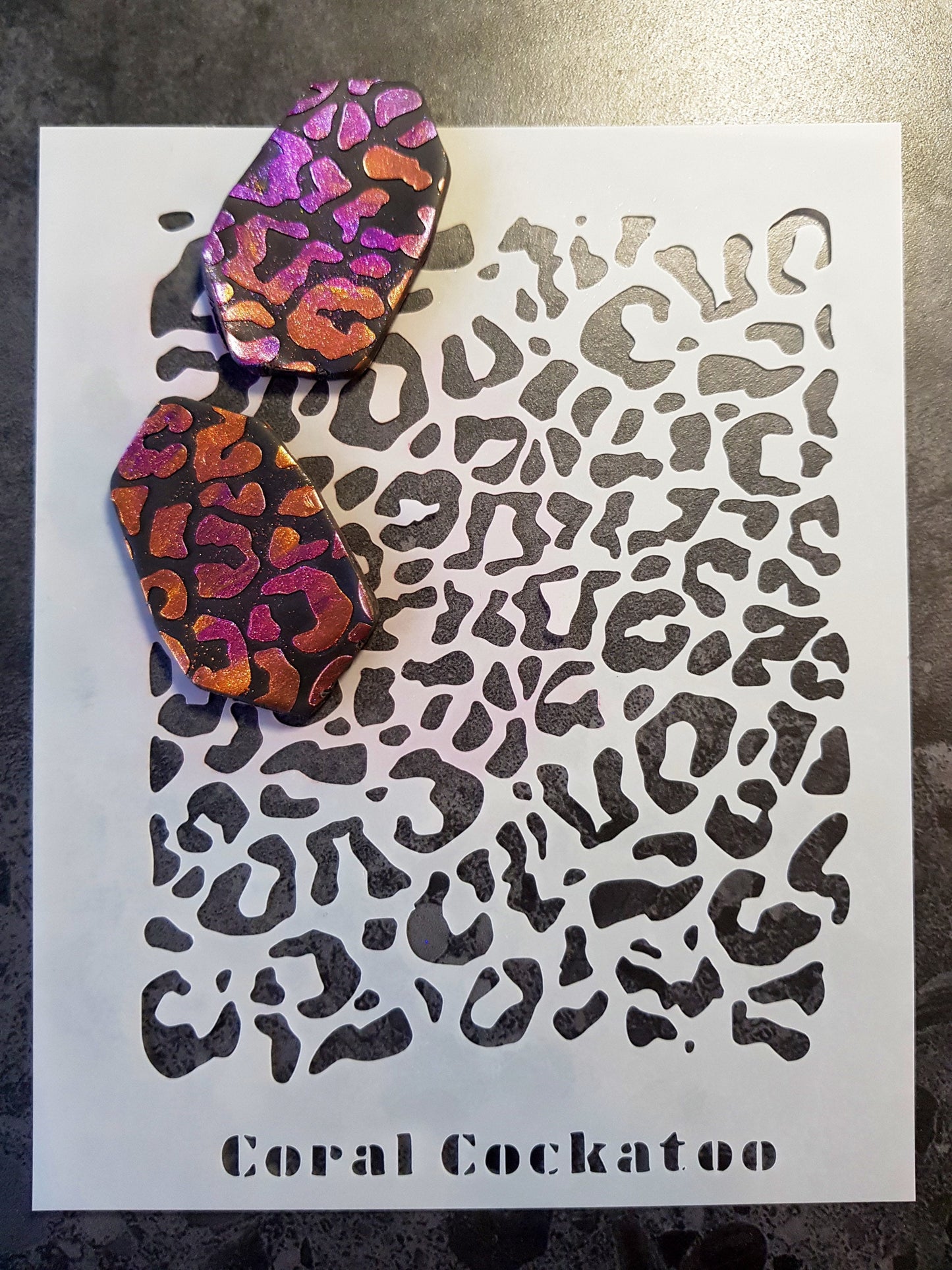 Leopard Print Large Spots Stencil 004